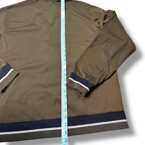 VTG Y2K Quicksilver Zip Up Track Jacket Men Size Large Green Striped Logo Skate - Picture 7 of 9